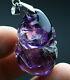 49.1Ct Natural Purple Rutile Super Seven Crystal Quartz Carving Pendant Polished