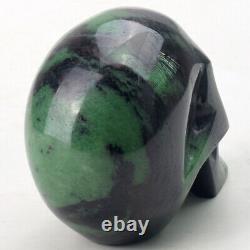 4.1'' Natural RUBY ZOISITE Carved Crystal Skull, Super Realistic, Crystal Healing