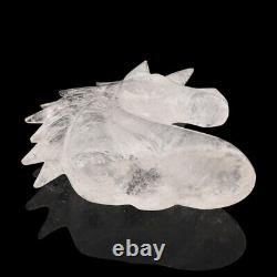 4.2'' Natural Carved Crystal Geode Cute Unicorn, Collectibles, Super Realistic