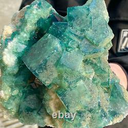 4.32LB Natural super beautiful green fluorite crystal ore standard sample