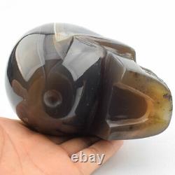 4.5'' Agate crystal skull, super realistic, hand-carved exquisite art sculpture