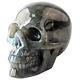 4.5 in Natural Labradorite Skull, Super Realistic Hand Statue Home collection