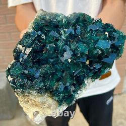 4.65lb Natural super beautiful green fluorite crystal mineral healing specimens