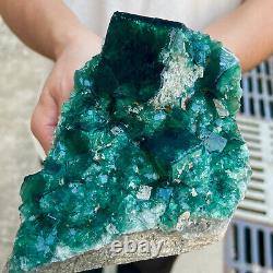 4.67lb Natural super beautiful green fluorite crystal mineral healing specimens