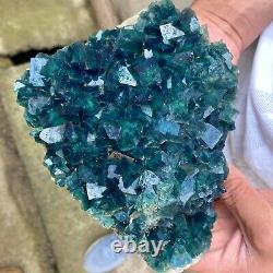 4.68LBnatural super beautiful green fluorite crystal ore standard sample
