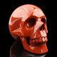 4.6'' Natural Redstone Carved Crystal Skull, Super Realistic, Crystal Healing