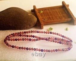 4.6mm Natural Brazil Super Seven 7 Melody Amethyst Crystal Round Beads Bracelet