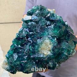 4.7LB natural super beautiful green fluorite crystal ore standard sample