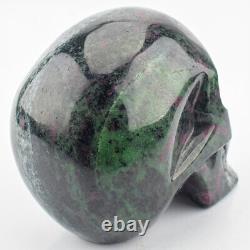 4.7'' Natural Ruby Zoisite Carved Crystal Skull, Super Realistic, Crystal Healing