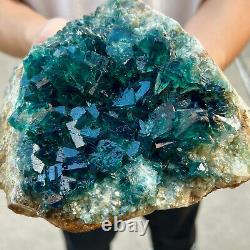 4.8lb Natural super beautiful green fluorite crystal mineral healing specimens