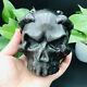 4inches hand carved super cool silver obsidian amazing skull quartz crystal