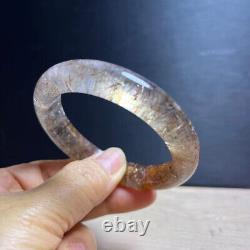 57mm Genuine Natural Black Super 7 Seven lepidocrocite Bangle Bracelet Handmade