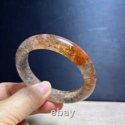 57mm Genuine Natural Black Super 7 Seven lepidocrocite Bangle Bracelet Handmade