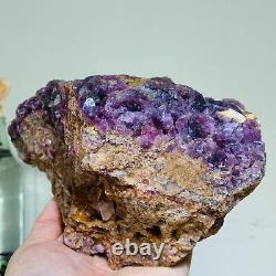 5.04lb Natural Super Beautiful Purple Fluorite Quartz Crystal Mineral Specimen