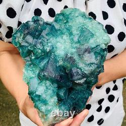 5.16LB Natural super beautiful green fluorite crystal mineral healing specimens