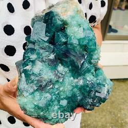 5.16LB Natural super beautiful green fluorite crystal mineral healing specimens