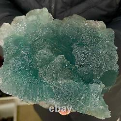 5.35LB Natural super beautiful green fluorite crystal ore standard sample WF235