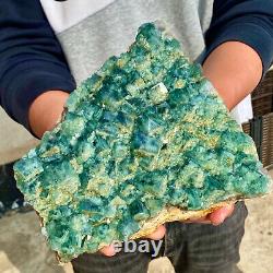 5.3LB Natural super beautiful green fluorite crystal mineral healing specimens