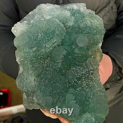 5.47LB Natural super beautiful green fluorite crystal ore standard sample WF237