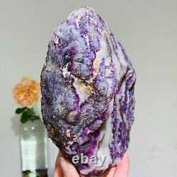 5.4lb Natural Super Beautiful Purple Fluorite Quartz Crystal Mineral Specimen