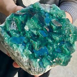 5.59LB natural super beautiful green fluorite crystal ore standard sample