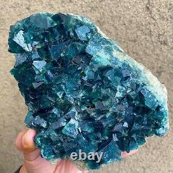 5.5LB natural super beautiful green fluorite crystal ore standard sample