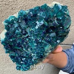 5.5LB natural super beautiful green fluorite crystal ore standard sample