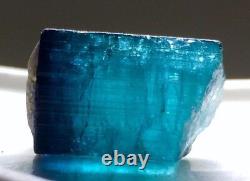 5.5 Gram Supreme Quality Super Gemmy ST Ink Blue Cap bi color Tourmaline Crystal