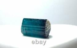 5.5 Gram Supreme Quality Super Gemmy ST Ink Blue Cap bi color Tourmaline Crystal