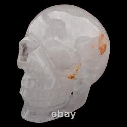 5.5in Natural Quartz Rock Carved Crystal Skull, Crystal Healing, Super Realistic