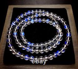 5.7mm Natural Myanmar Moonlight Stone Bracelet Super Blue Light bracelet