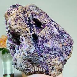 5.82lb Natural Super Beautiful Purple Fluorite Quartz Crystal Mineral Specimen