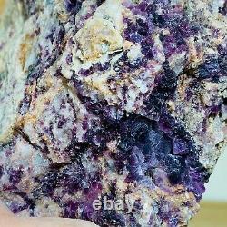 5.82lb Natural Super Beautiful Purple Fluorite Quartz Crystal Mineral Specimen