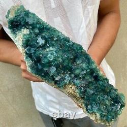 5.85LBnatural super beautiful green fluorite crystal ore standard sample