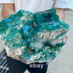 5.89lb Natural super beautiful green fluorite crystal mineral healing specimens
