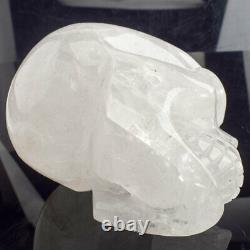 5'' Natural Quartz Rock Carved Crystal Skull, Crystal Healing, Super Realistic