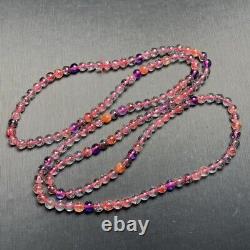 5mm 30.7g TOP Natural Super 7 Crystal Rutilated Melody Stone Hair Beads Bracelet