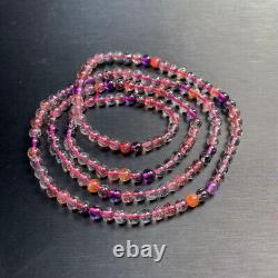 5mm 31g TOP Natural Super 7 Crystal Rutilated Melody Stone Hair Beads Bracelet