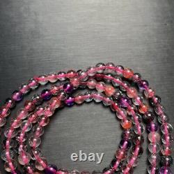 5mm 32g TOP Natural Super 7 Crystal Rutilated Melody Stone Hair Beads Bracelet