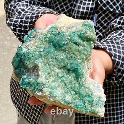 6LB natural super beautiful green fluorite crystal ore standard sample