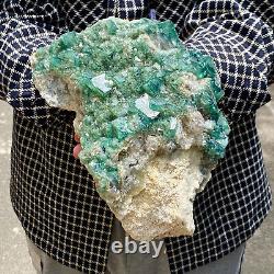 6LB natural super beautiful green fluorite crystal ore standard sample