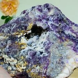 6.0lb Natural Super Beautiful Purple Fluorite Quartz Crystal Mineral Specimen