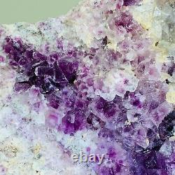 6.1lb Natural Super Beautiful Purple Fluorite Quartz Crystal Mineral Specimen