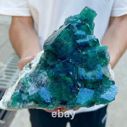 6.1lb Natural super beautiful green fluorite crystal mineral healing specimens