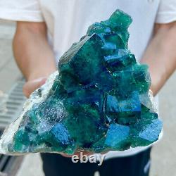 6.1lb Natural super beautiful green fluorite crystal mineral healing specimens