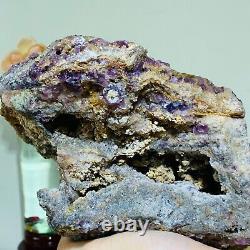 6.52lb Natural Super Beautiful Purple Fluorite Quartz Crystal Mineral Specimen