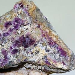 6.52lb Natural Super Beautiful Purple Fluorite Quartz Crystal Mineral Specimen