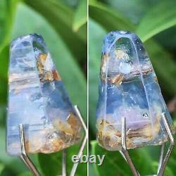 6.58cts Blue Sapphire Half Crystal Glassy Body Skin Natural Untreated Sri Lanka