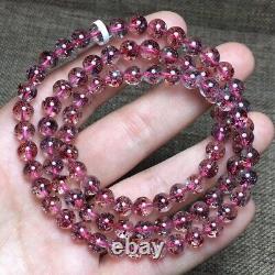 6.6mm Genuine Natural Red Super 7 Seven lepidocrocite Quartz Beads Bracelet