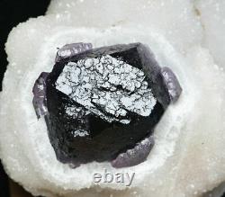 6.75lb Natural Super Large Cube Violet Fluorite Crystal Cluster Mineral Specimen